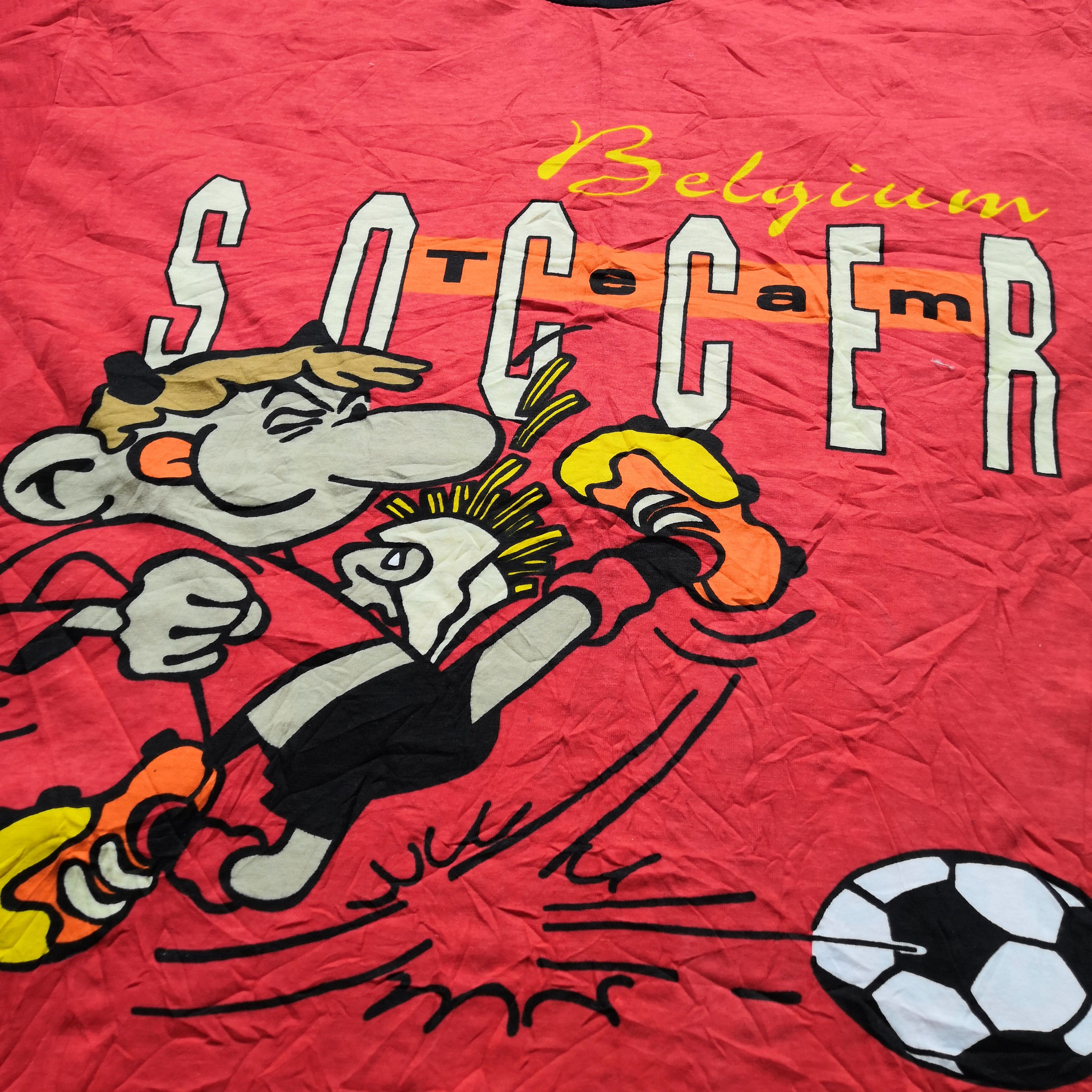 Vintage Vintage 90's OVP Pepi Belgium Soccer Team T-Shirt Tees Size US M / EU 48-50 / 2 - 7 Thumbnail