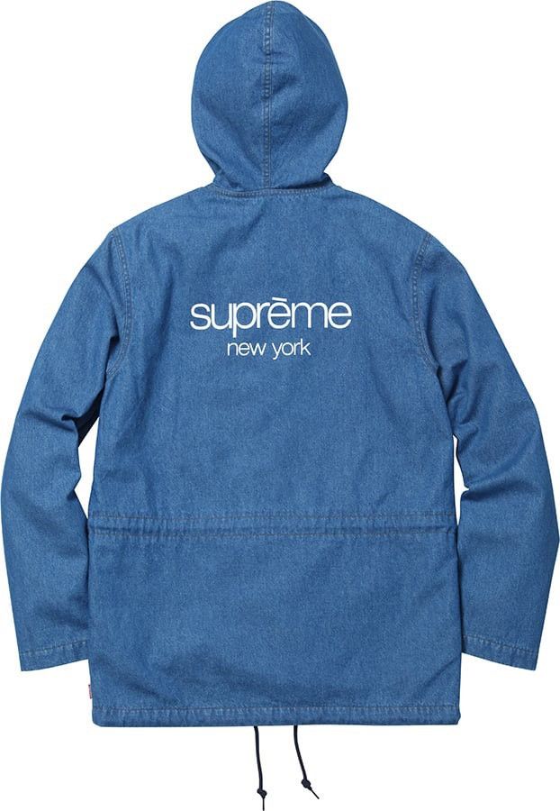 Supreme 2014SS Supreme Hooded Denim Jean Parka Jacket Blue Vintage Size US S / EU 44-46 / 1 - 8 Thumbnail