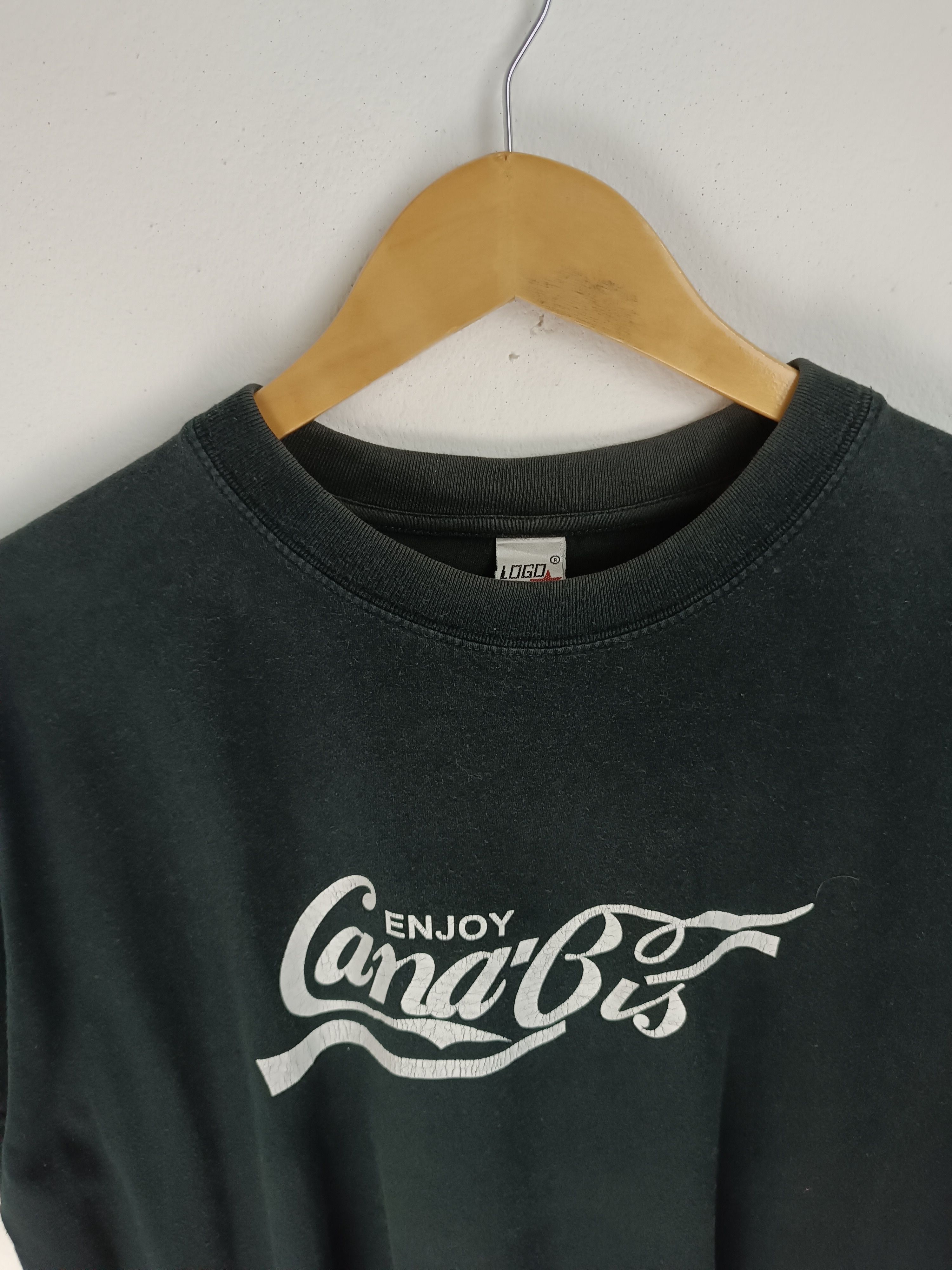 Vintage VINTAGE 2000s FADED ENJOY CANNABIS MARIJUANA HIGH CULTURE TS Size US L / EU 52-54 / 3 - 10 Thumbnail