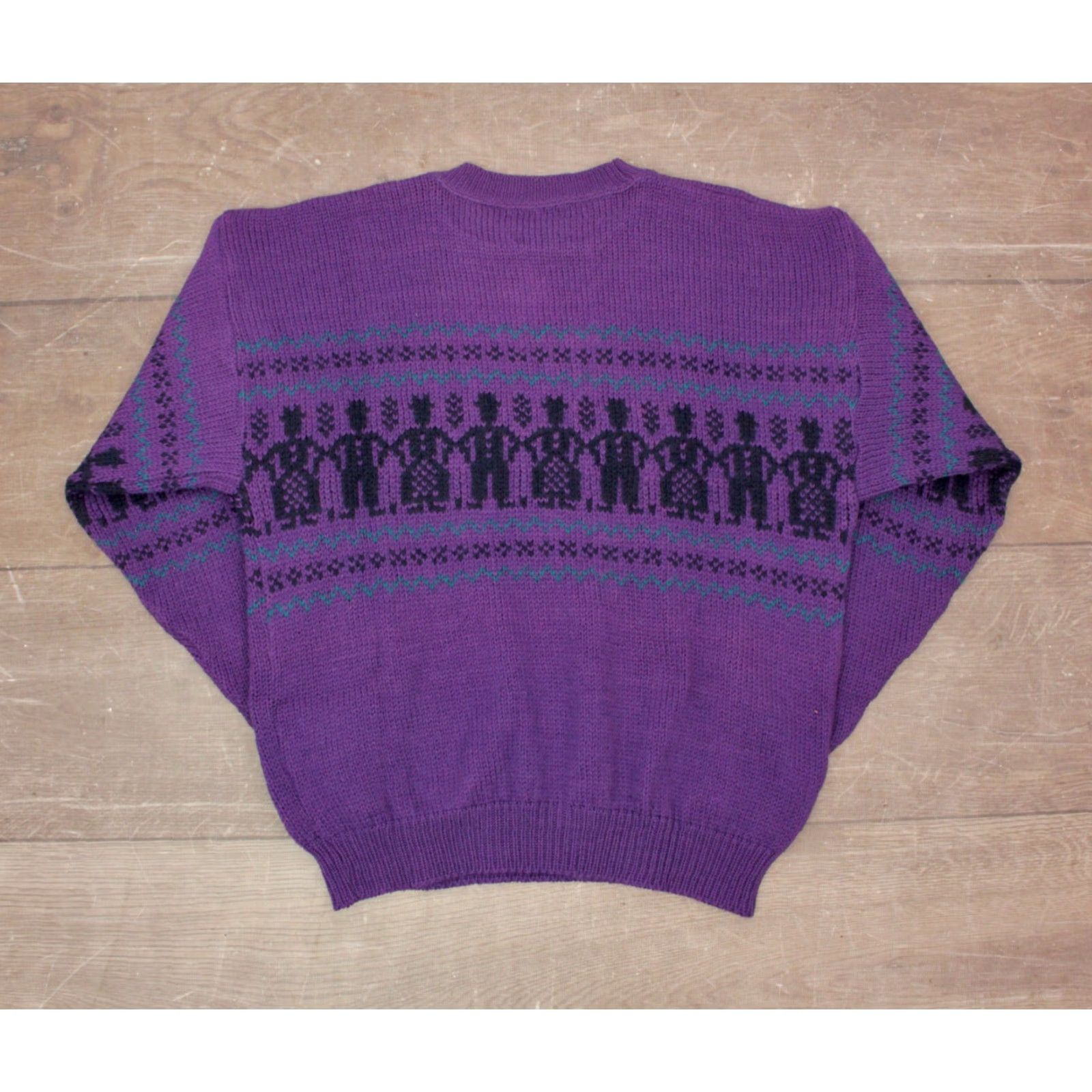 Pendleton VTG Pendleton 1980s Purple Wool Sweater Shirt L Mens Size L Purple 80s VTG Size US L / EU 52-54 / 3 - 3 Thumbnail