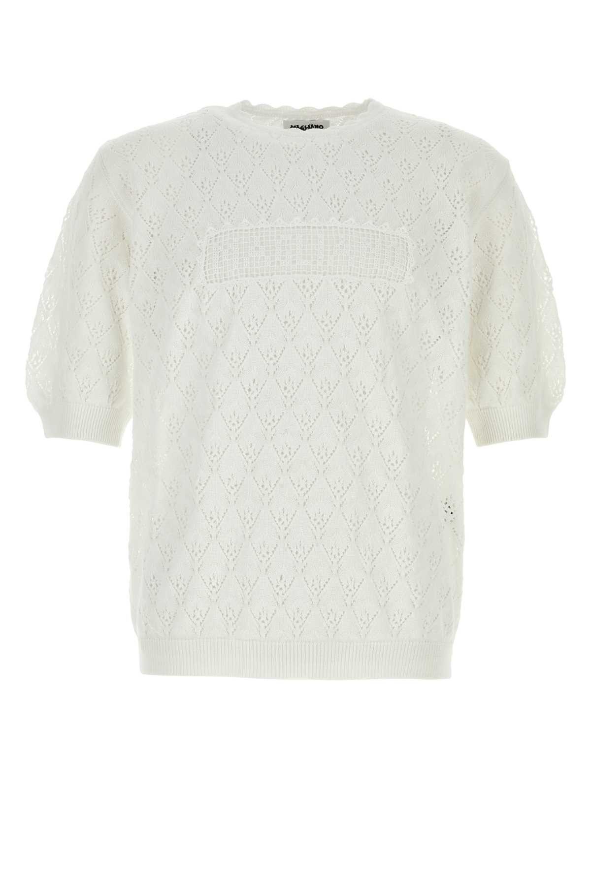 Magliano White Crochet Sweater Size US S / EU 44-46 / 1 - 1 Thumbnail