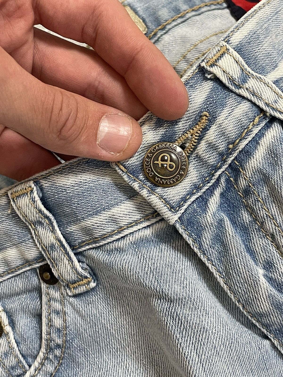 Dolce & Gabbana Vintage Dolce&Gabbana Y2K Archive Distressed Denim Jeans Size 30" / US 8 / IT 44 - 12 Thumbnail