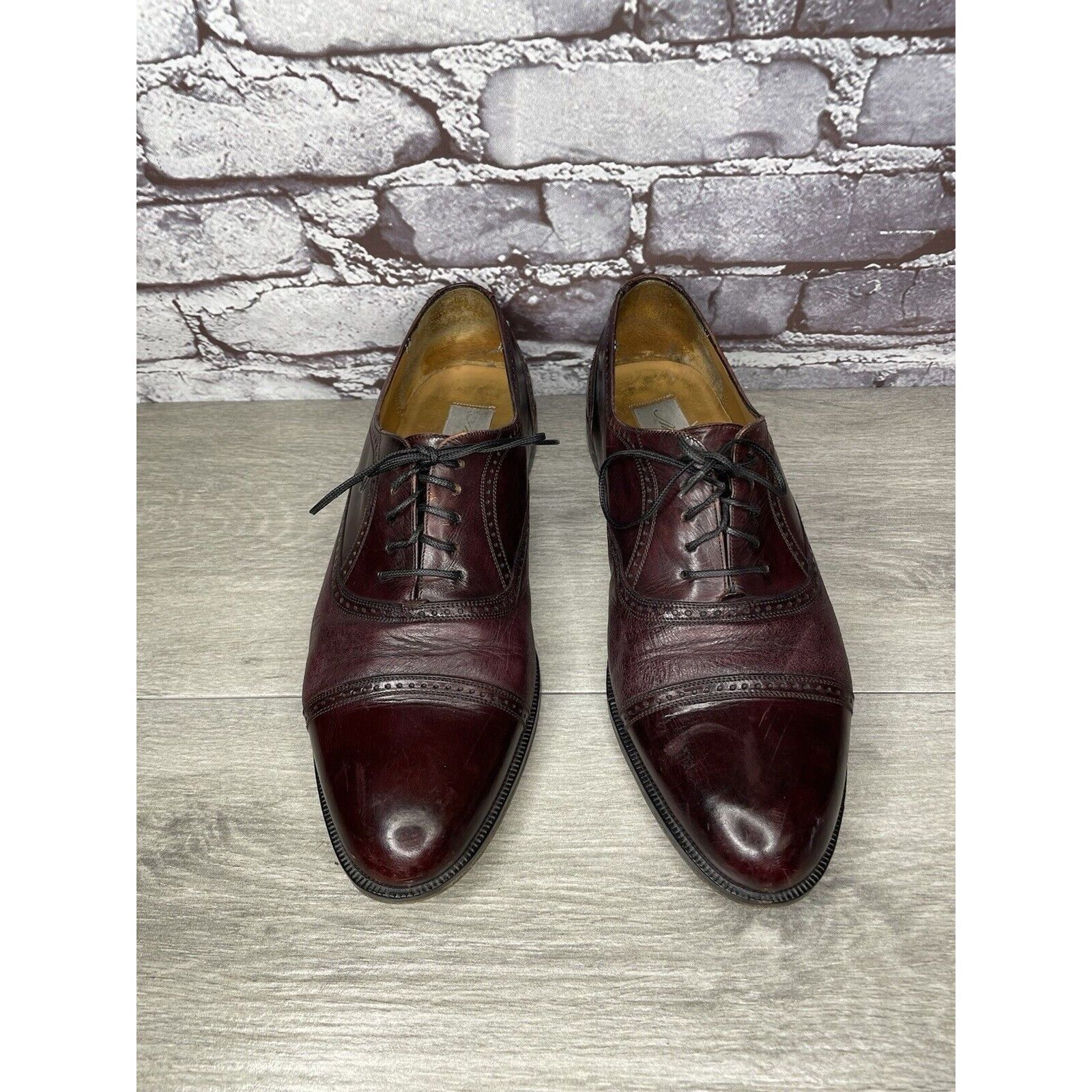 Mezlan Mezlan FLORENCE Purple Cordovan Cap Toe Oxford Dress Shoes M Size US 9.5 / EU 42-43 - 11 Thumbnail