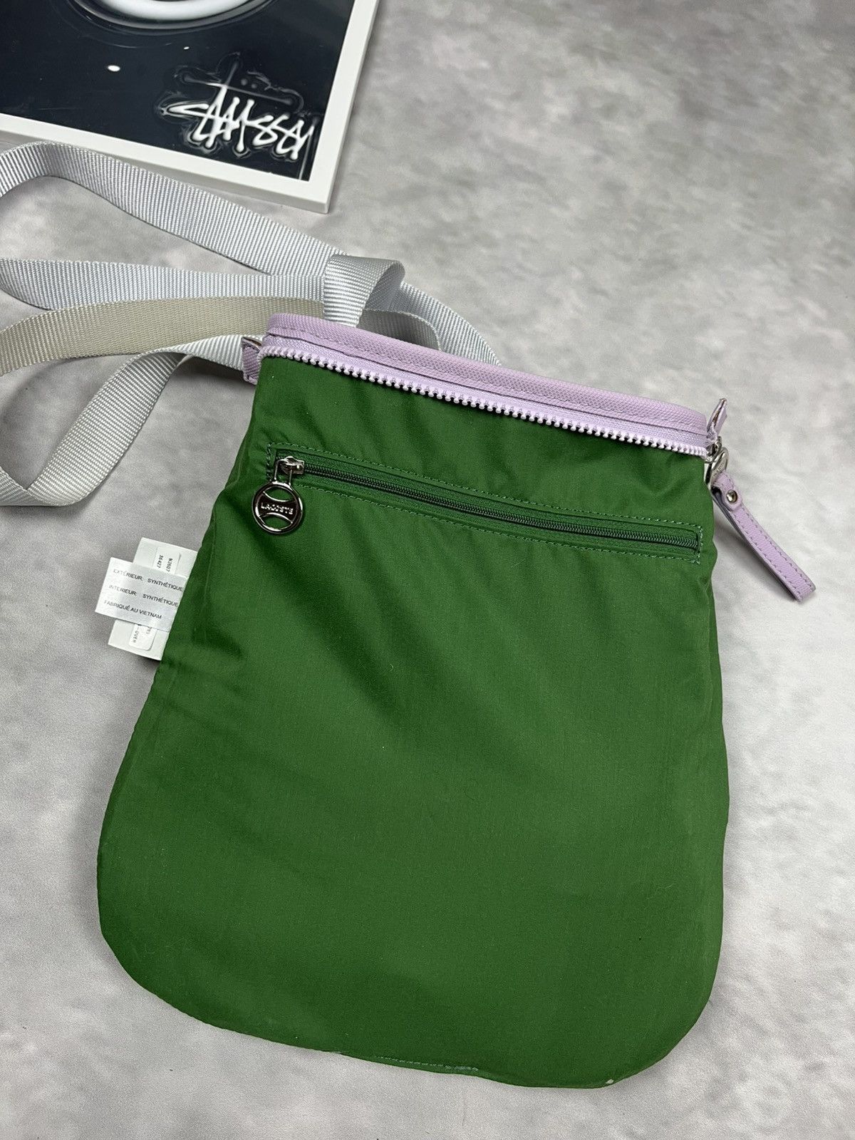 Lacoste Lacoste IUNU FLAT Lilac/Lavender Flat Crossbody Shoulder Bag Size ONE SIZE - 14 Thumbnail