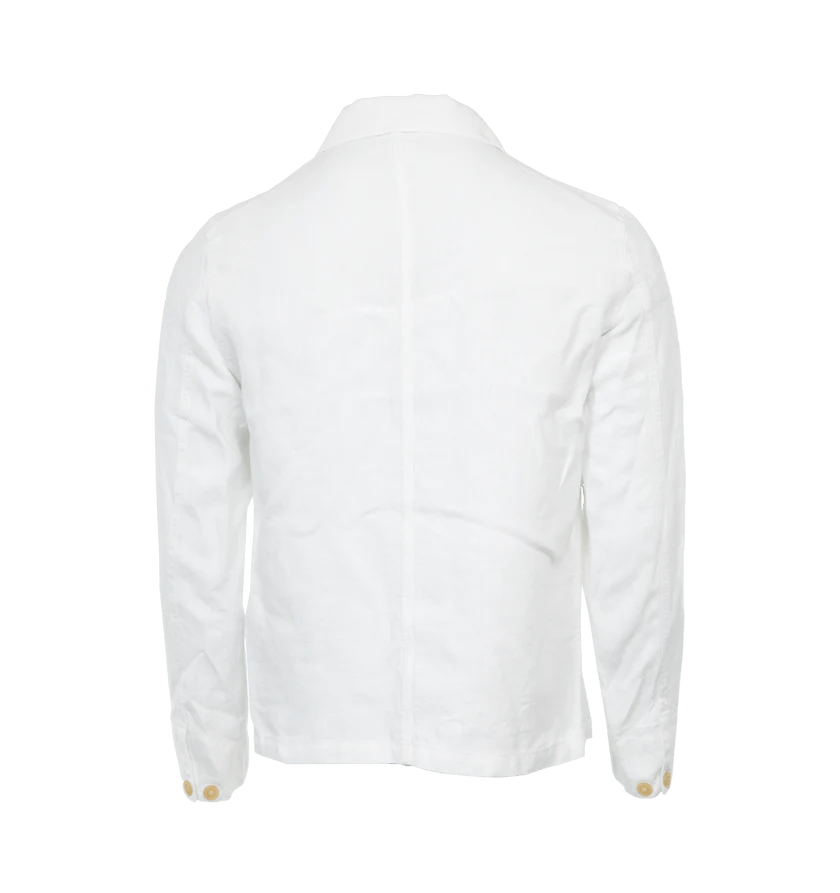 120% Lino o1h1sh11224 4 Pocket Jacket in White Size US L / EU 52-54 / 3 - 2 Thumbnail