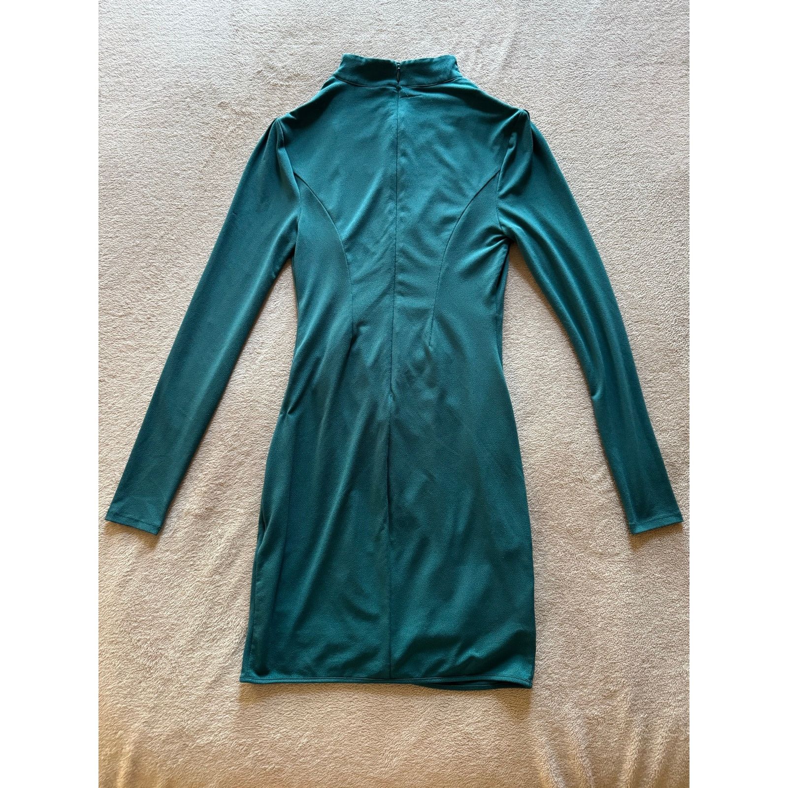 Georges Marciano Marciano Guess Teal Bodycon Dress Gold Coin Buttons Draped Size XS / US 0-2 / IT 36-38 - 5 Thumbnail