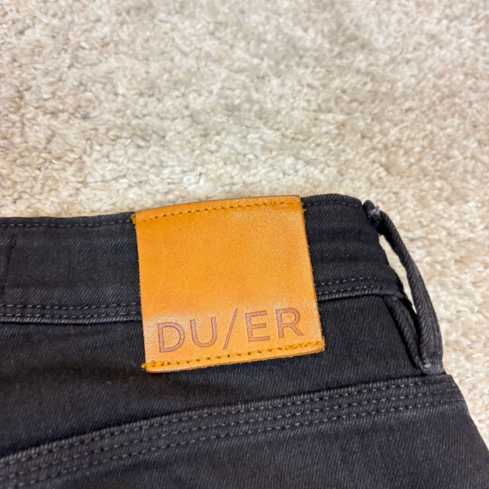 DUER DU/ER L2X Slim Fit Black Denim Jeans Men's 29x32 Size US 29 - 4 Thumbnail