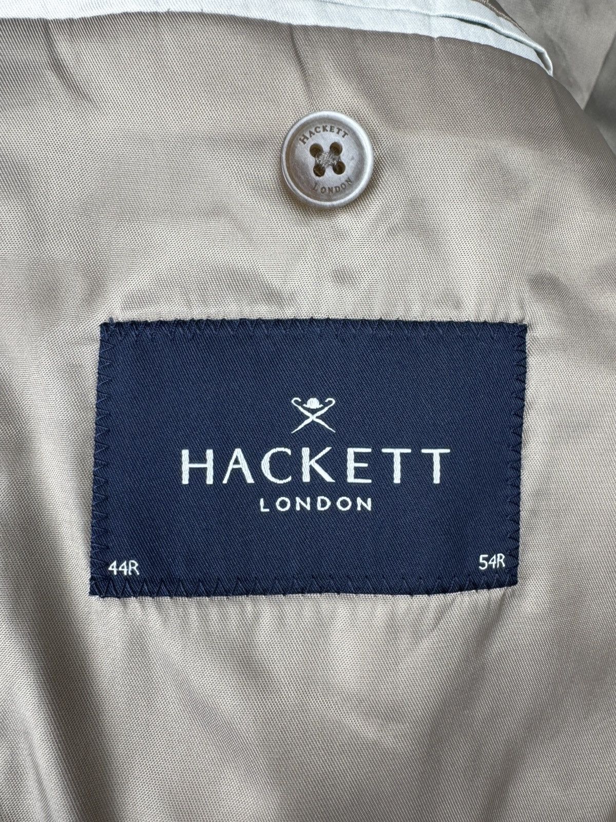 Hackett Hackett London delave linen aqua blue half lined blazer Size 44R - 14 Thumbnail