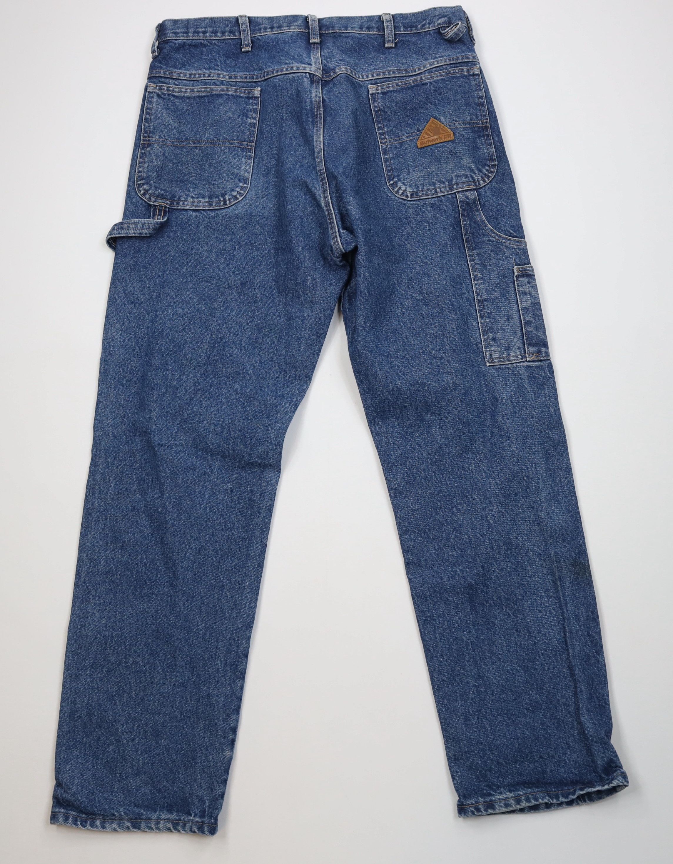 Vintage Bulwark FR Fire Flame Resistant Wide Leg Denim Jeans Size US 38 / EU 54 - 9 Thumbnail