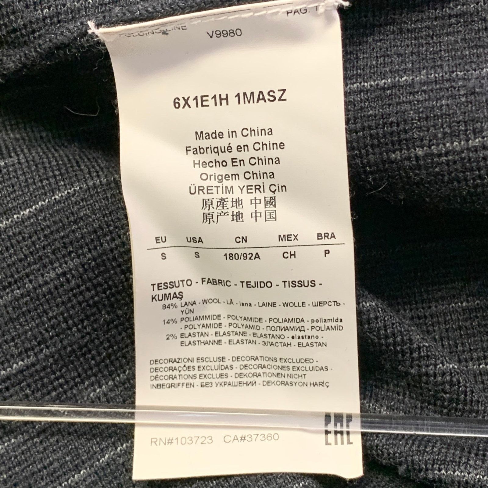Emporio Armani AND OF OUTSIDERS Charcoal Breasted Notch Lapel Coat Size 36R - 10 Thumbnail