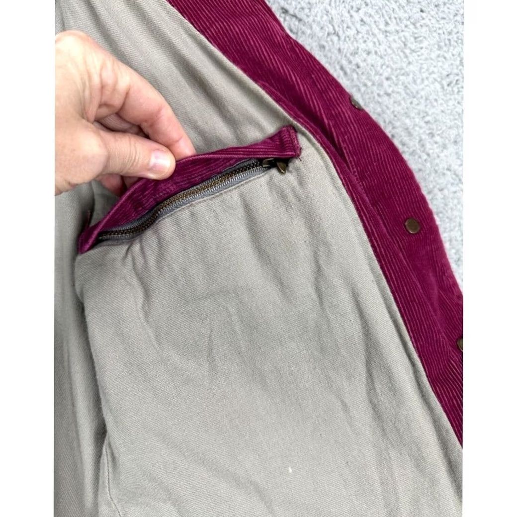 Vintage L.L. Bean Corduroy Jacket Women Small Purple Pink Corduroy Coat Ladies Hand Pocket Mid-Length Size 28" / US 6 / IT 42 - 7 Thumbnail