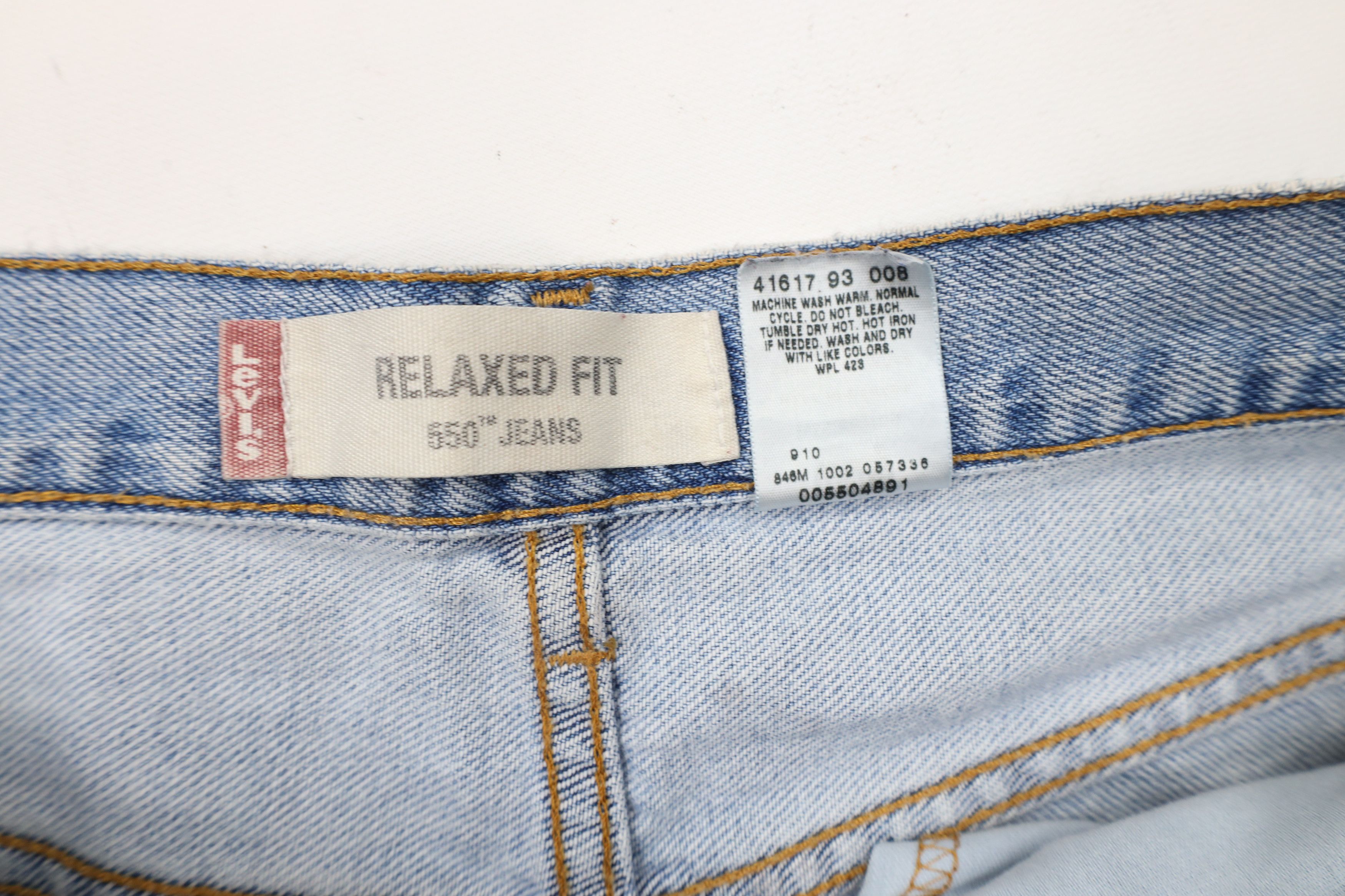 Levi's × Vintage Vintage Y2K 2002 Levis 550 Relaxed Fit Denim Jeans Blue Size US 34 / EU 50 - 10 Thumbnail