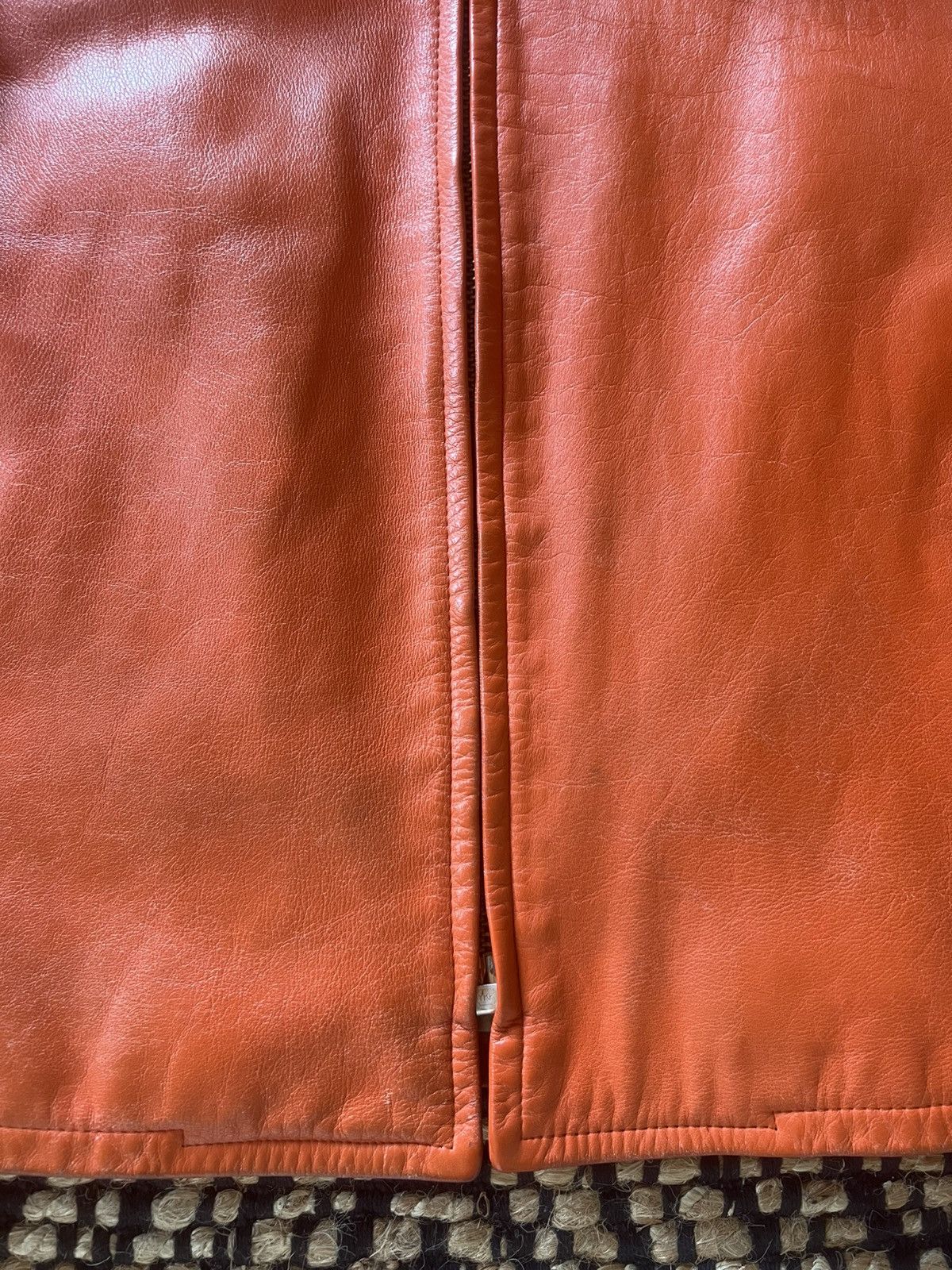Yohji Yamamoto Yohji Yamamoto Pour Homme AW91 Red/Orange Leather Jacket Size US S / EU 44-46 / 1 - 3 Thumbnail