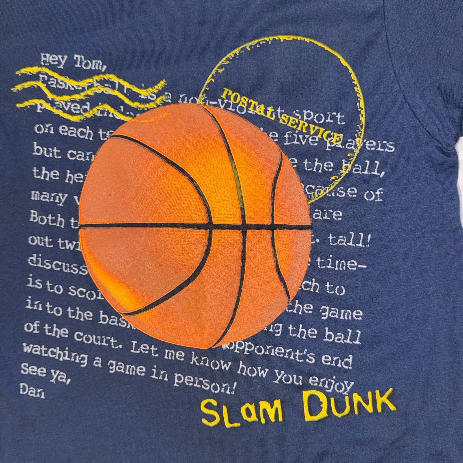 Other Vintage Y2K PowerPro Oneita Slam Dunk Basketball Puff Print Size US L / EU 52-54 / 3 - 2 Thumbnail