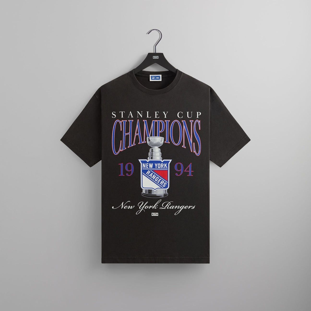 Kith × NHL Kith for NY Rangers Champion Vintage Tee Black T-Shirt 