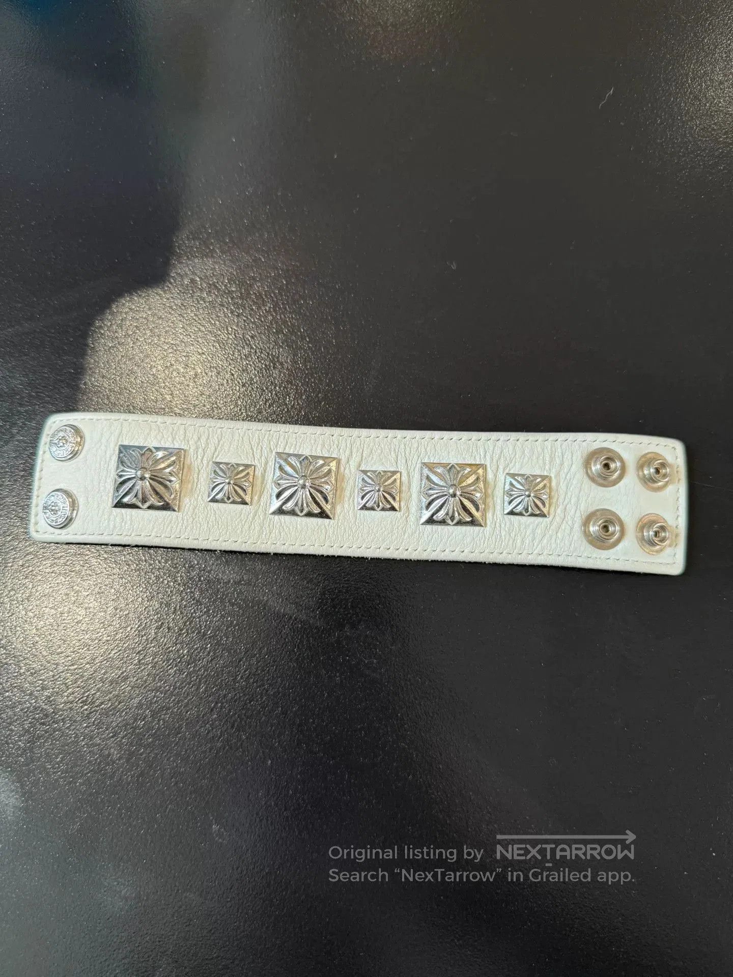 Chrome Hearts Chrome Hearts White Wide Studded Bracelet. Size ONE SIZE - 1 Thumbnail