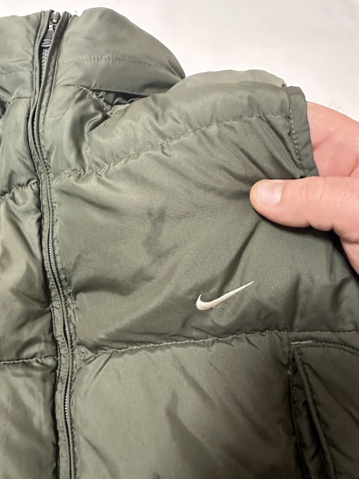 Nike × Vintage Y2k Vintage Nike Drill Puffer Down Vest Unisex Size XS / US 0-2 / IT 36-38 - 4 Thumbnail