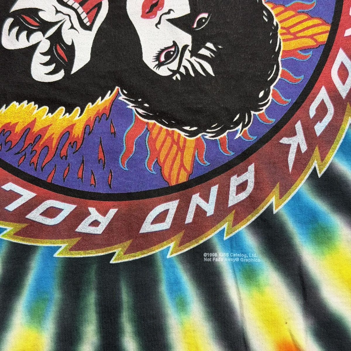 Band Tees NOS Vintage 1996 KISS Rock & Roll Over Tie-Dye Band T-Shirt Size US XL / EU 56 / 4 - 3 Thumbnail
