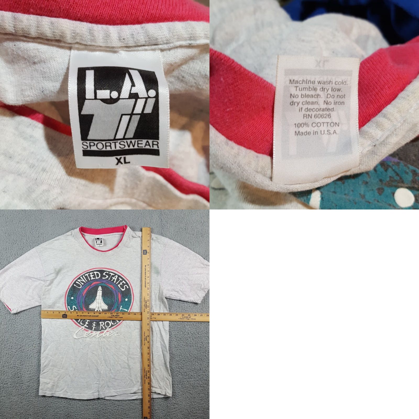 Vintage VINTAGE US Space Rocket Center Astronaut Moon T-Shirt XL Men Space Retro 90s Gray Size US XL / EU 56 / 4 - 8 Thumbnail