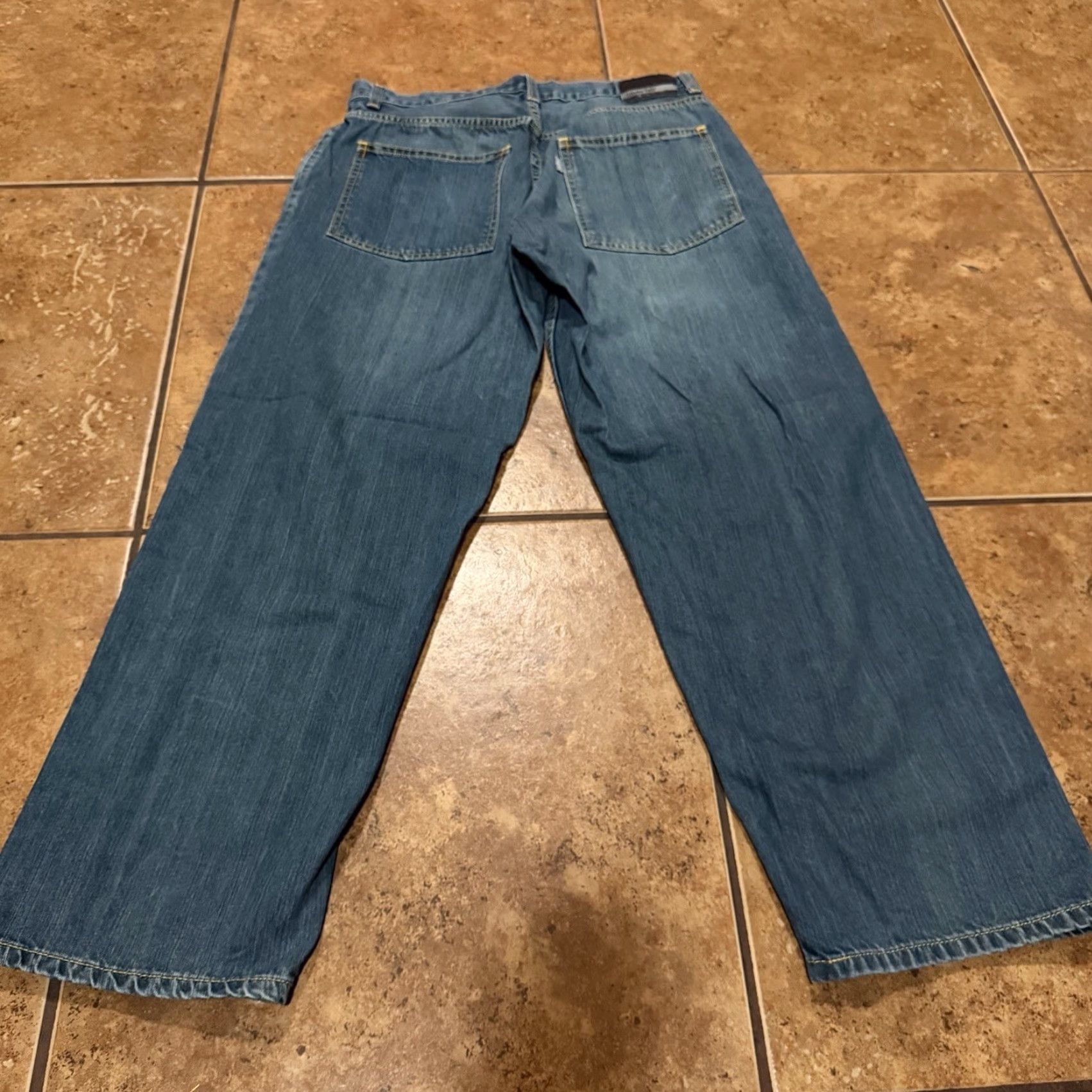 Levi's VINTAGE Levi's SilverTab Baggy Jeans Mens Dark Wash Denim Pants W32 L30 Relaxed Inseam 30" Blue Cotton Jeans Mens Size US 32 / EU 48 - 2 Thumbnail