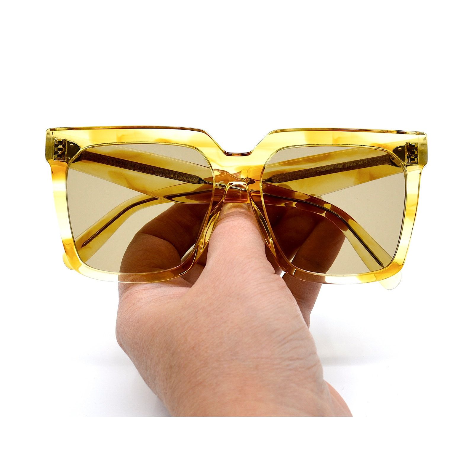 Celine CELINE PARIS CL4055FN 55E STRIPED HONEY HAVANA SUNGLASSES Size ONE SIZE - 13 Thumbnail