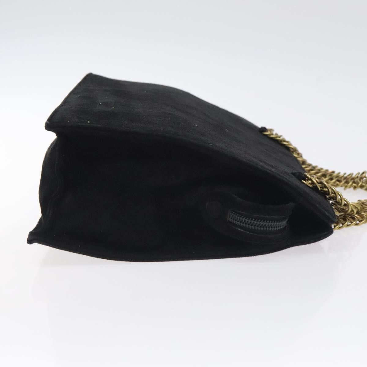 Prada PRADA Chain Hand Bag Suede Black Gold Size ONE SIZE - 4 Thumbnail