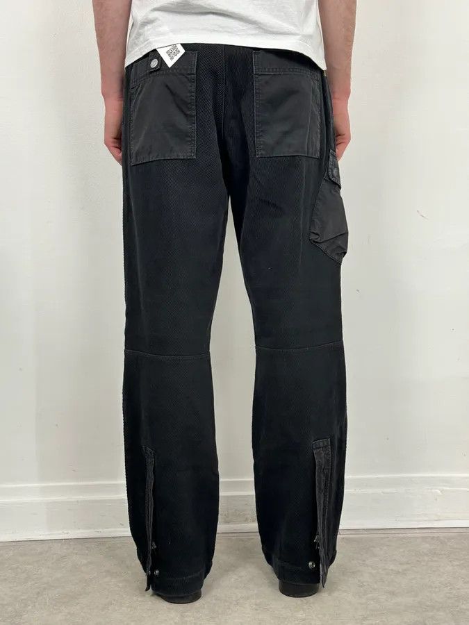 Armani AW2005 Armani Black Corduroy Cargo Wide-Leg Pants Size US 34 / EU 50 - 4 Thumbnail