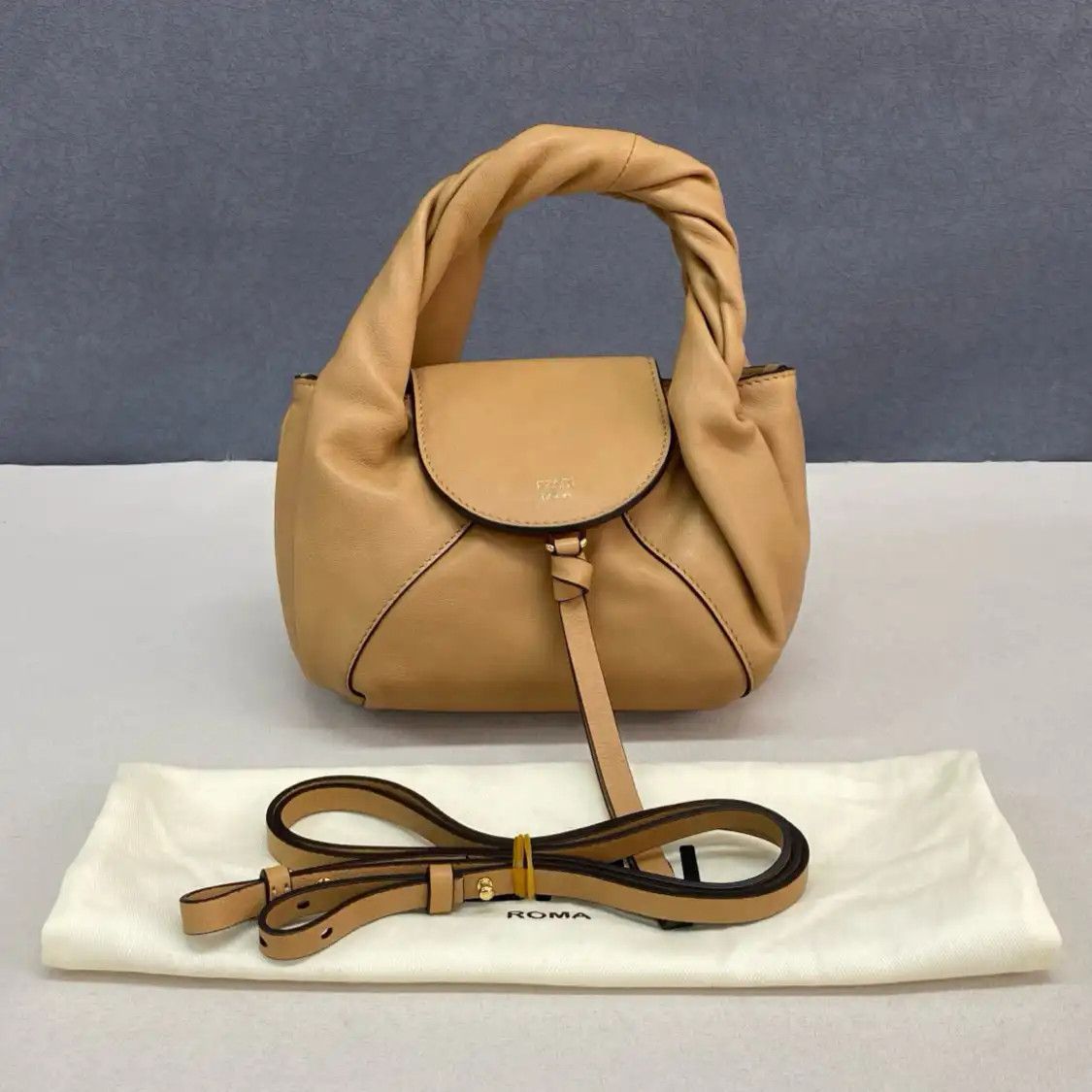 Fendi FENDI Spy Bag mini khaki cowhide leather crossbody bag detachable strap Size ONE SIZE - 1 Thumbnail