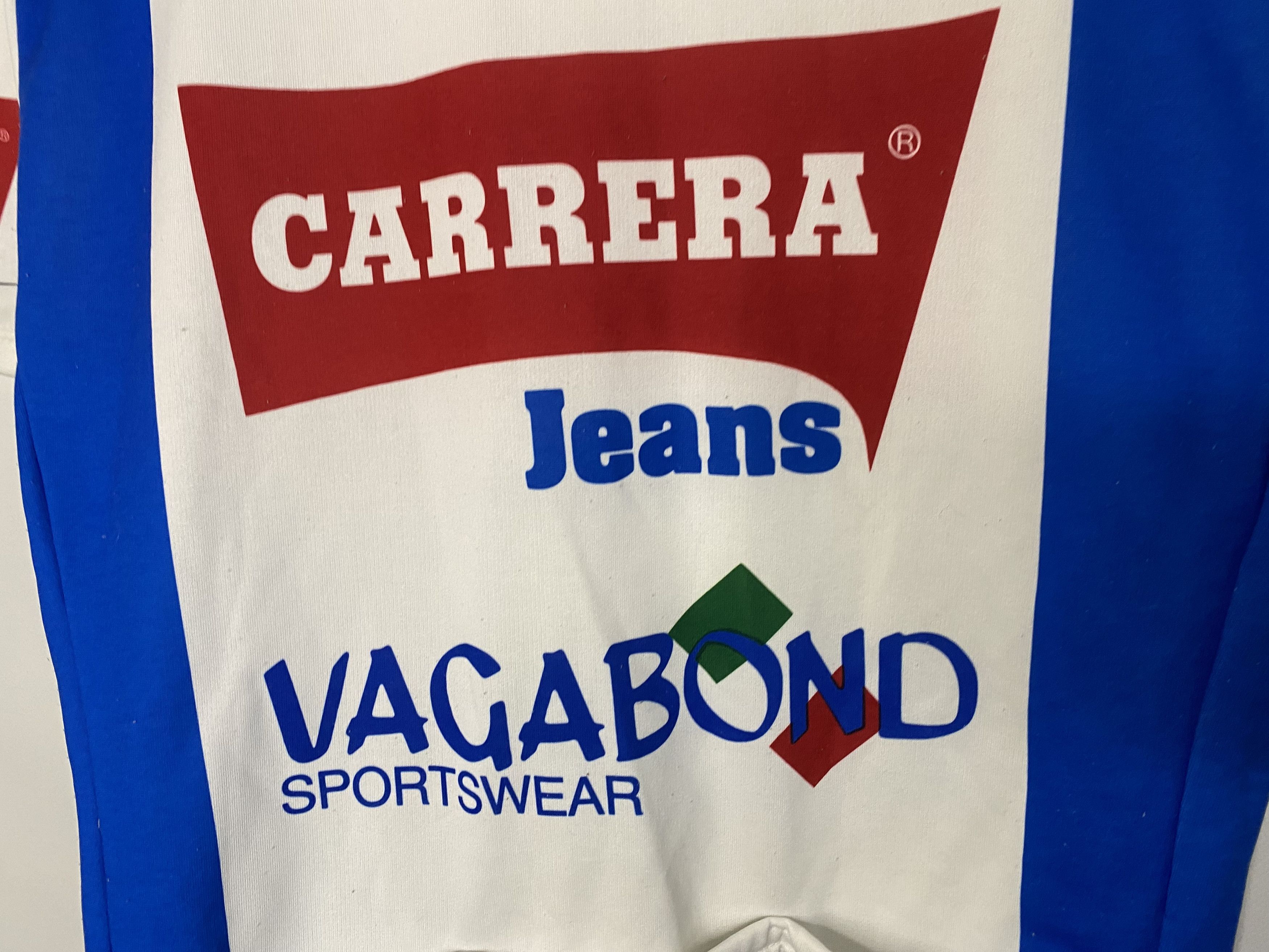 Vintage CARRERA JEANS VINTAGE 90s CYCLING SHIRT BIKE JERSEY ITALY Size US L / EU 52-54 / 3 - 3 Thumbnail