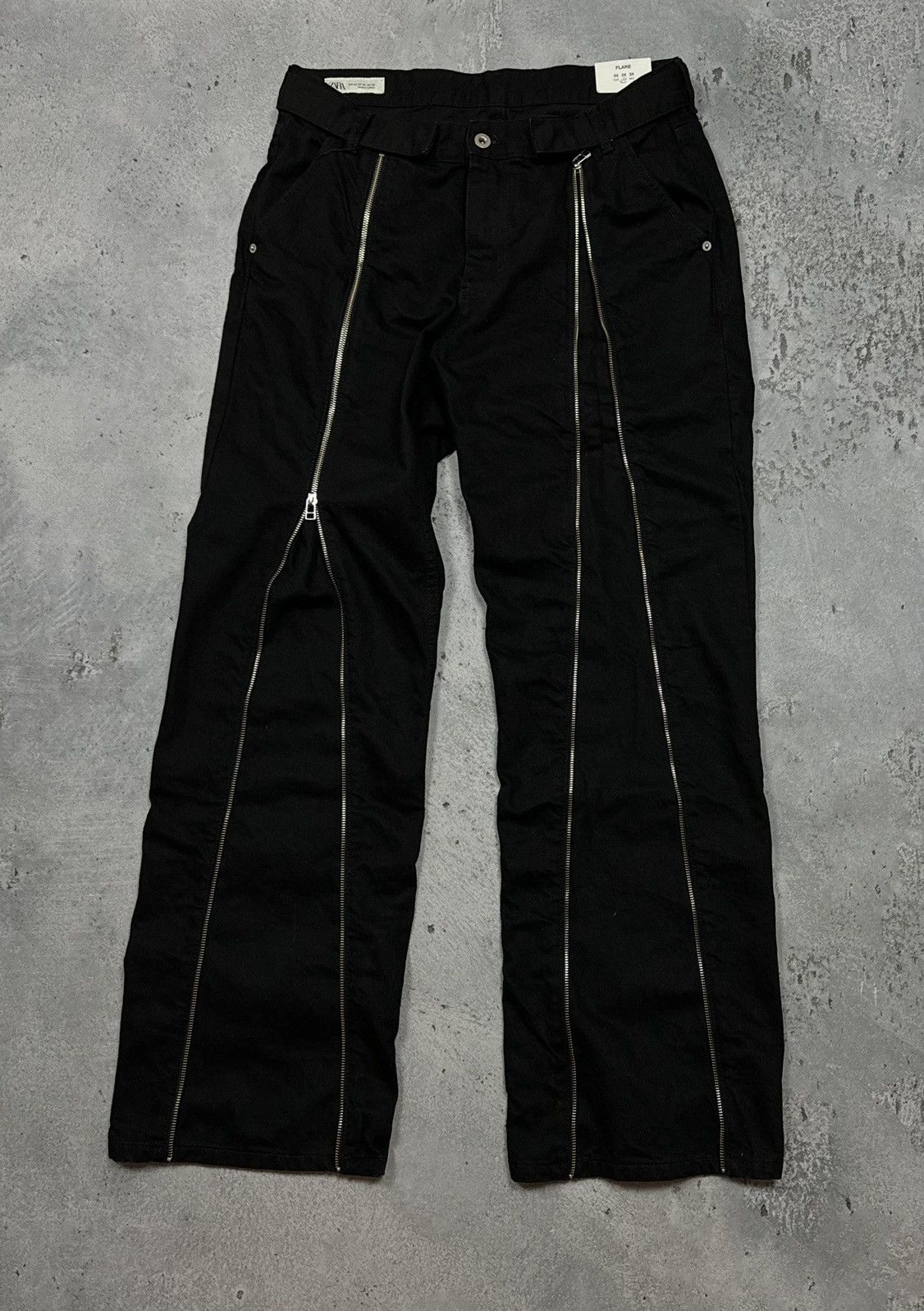 Other Zara Opium jeans with zippers y2k rick banana Size US 34 / EU 50 - 3 Thumbnail