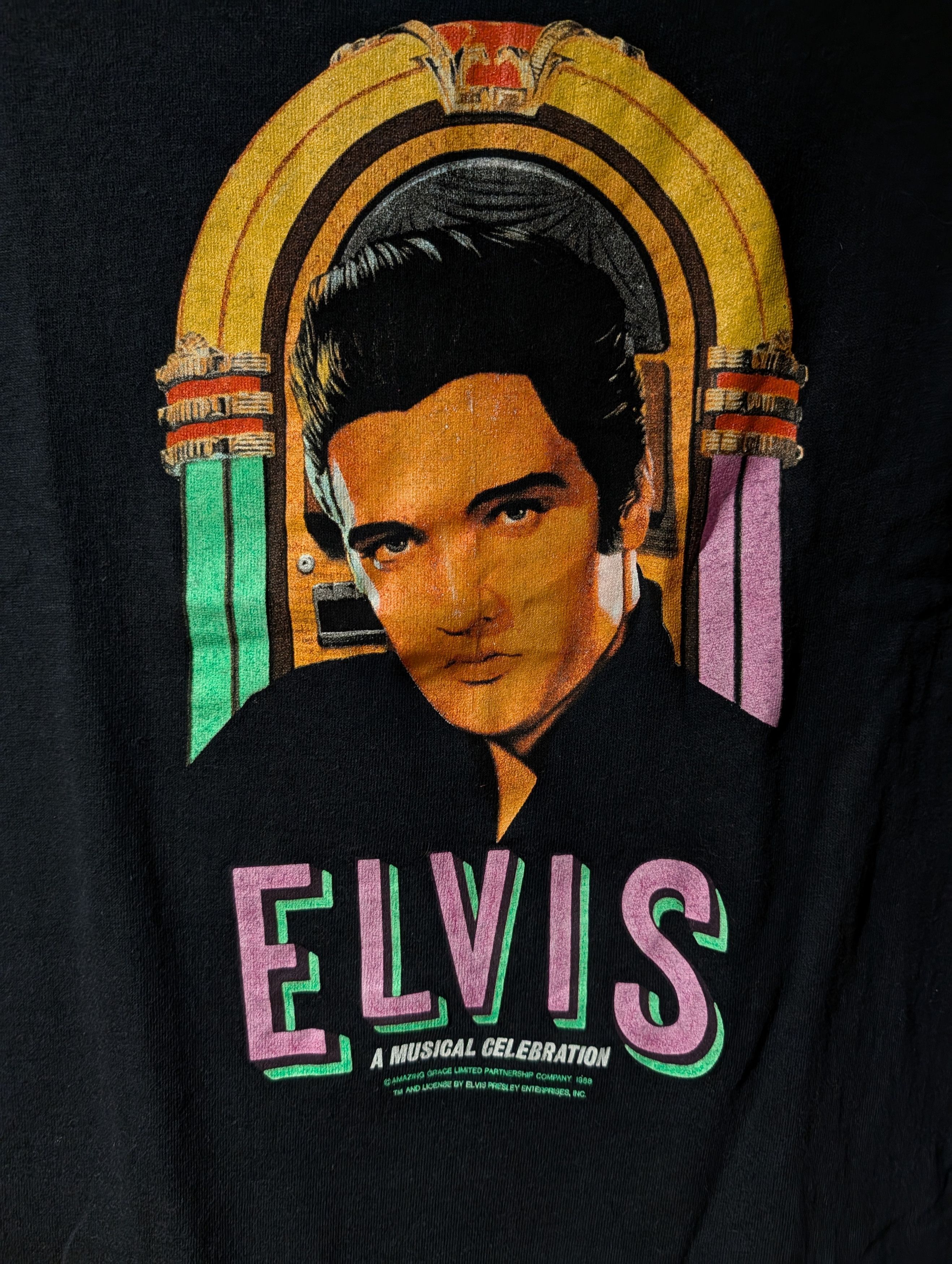 Band Tees Vintage 1988 Elvis A Musical Celebration Hanes T-Shirt Size US XL / EU 56 / 4 - 2 Thumbnail