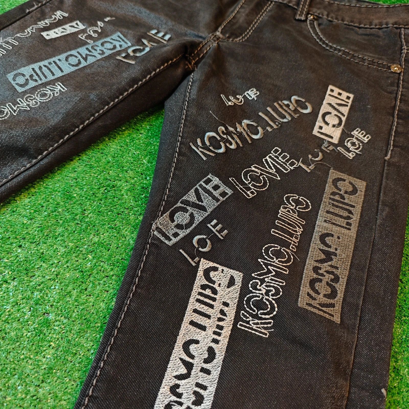 Other Kosmo Lupo Jeans Mens 30 Straight embroidered drip y2k Size US 30 / EU 46 - 5 Thumbnail