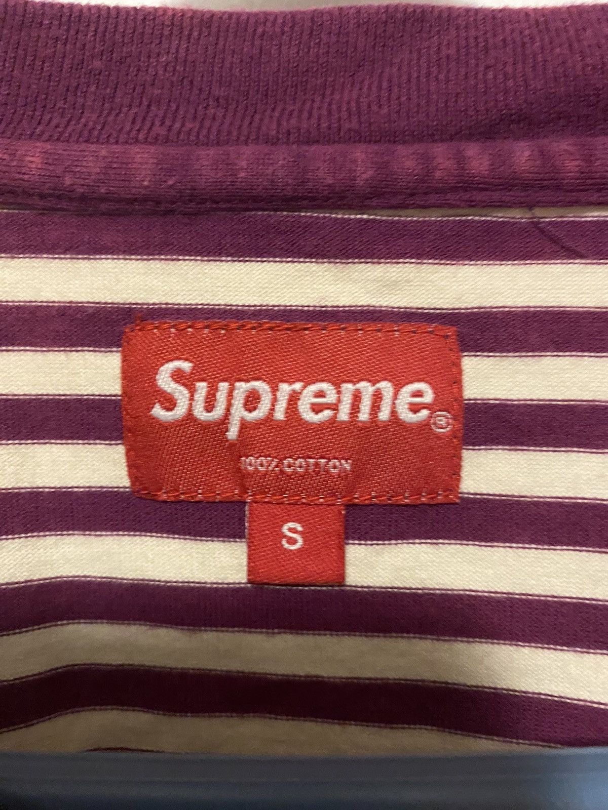 Supreme SUPREME SS16 Purple Pin Striped Invisible Logo Size US S / EU 44-46 / 1 - 5 Thumbnail