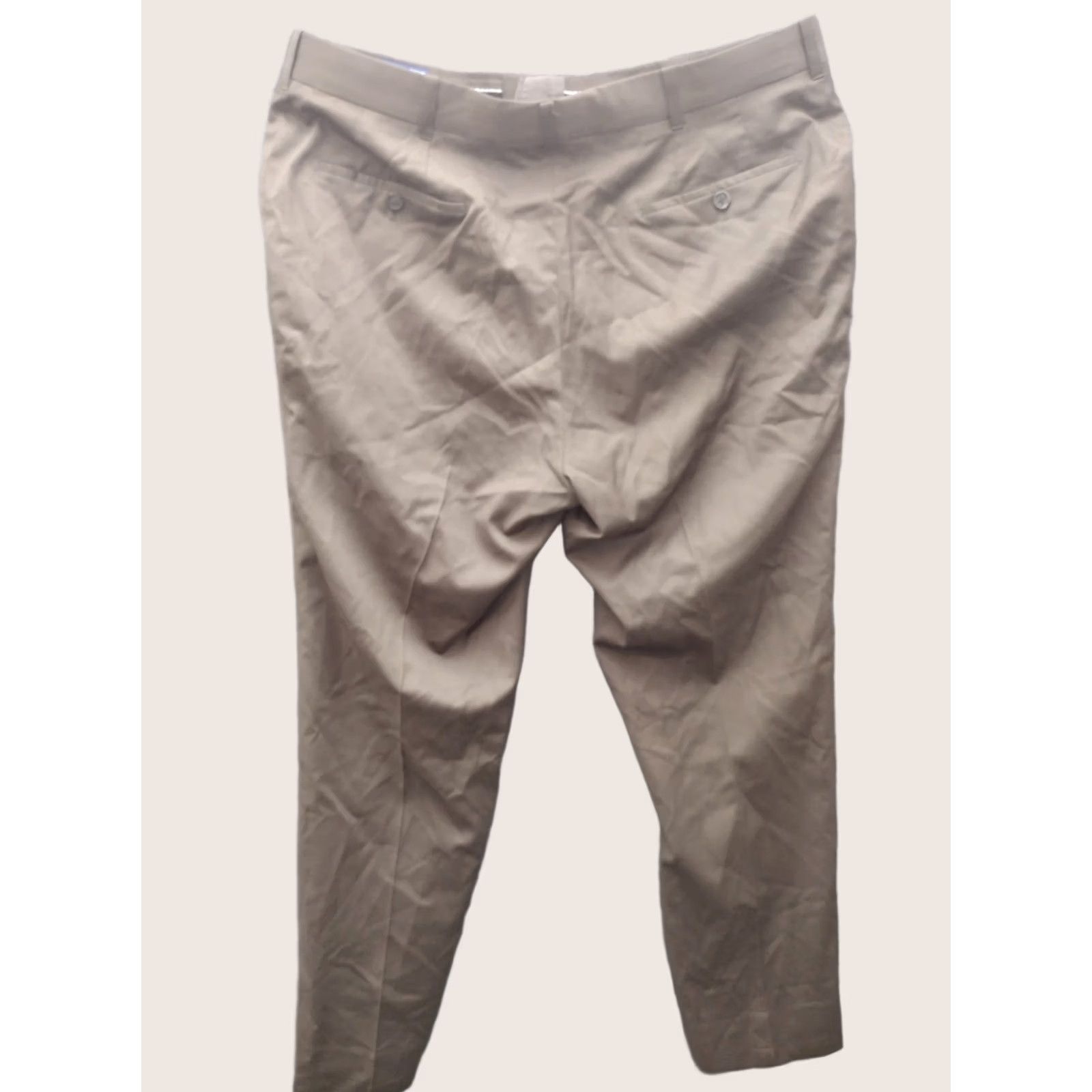 Vintage Mens Khaki Relaxed Tapered Pants Slacks Size M - Beige, Vintage, Chino, 34W 27In Inseam, Flat Front, Button, Zip, Pockets, Blended Fabric Size US 31 - 1 Thumbnail