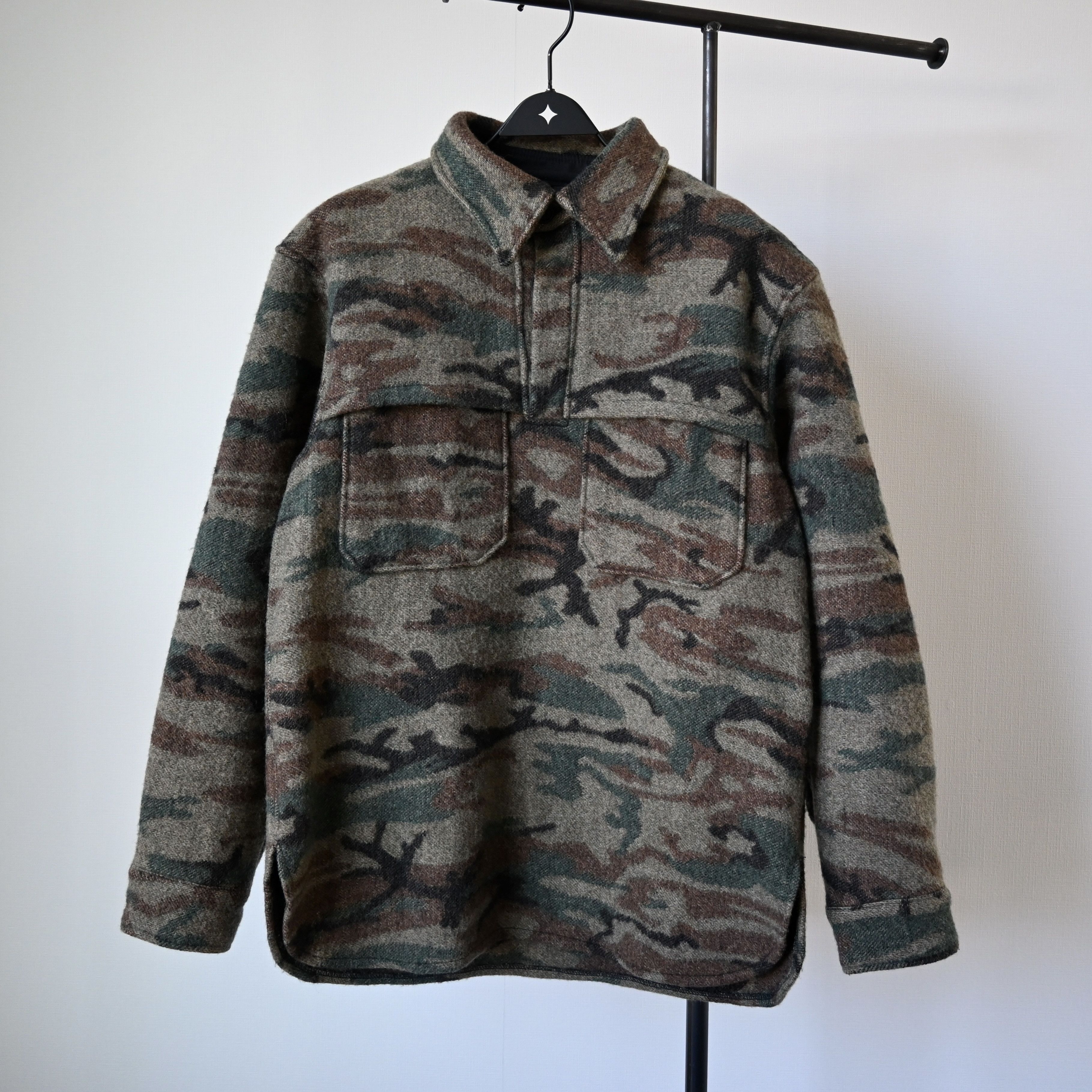 Vintage VTG King of the Mountain woodland camo wool pullover shirt Size US M / EU 48-50 / 2 - 1 Thumbnail