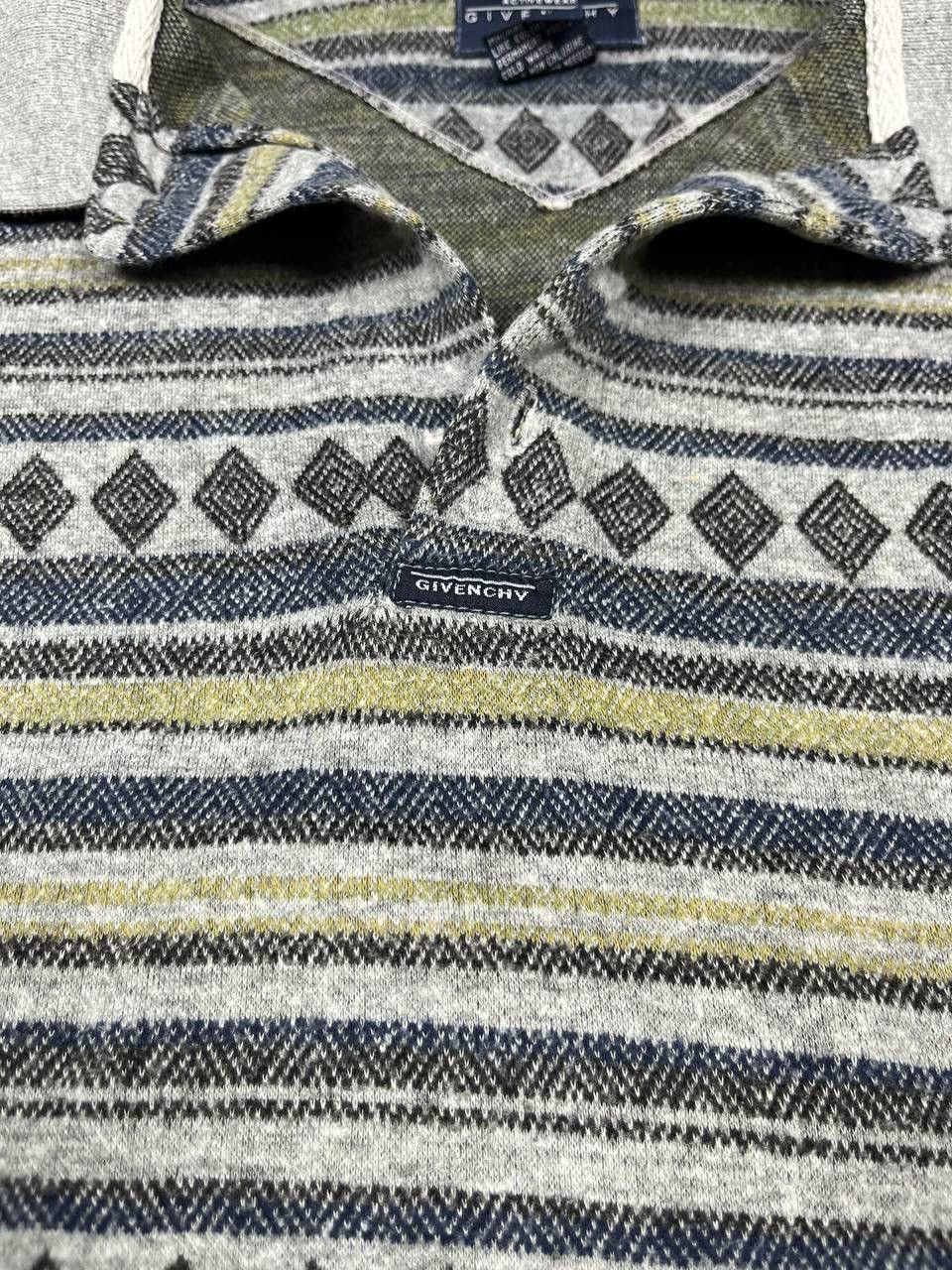 Givenchy Givenchy Men's Collared Geometric Knit Sweater Size US L / EU 52-54 / 3 - 5 Thumbnail