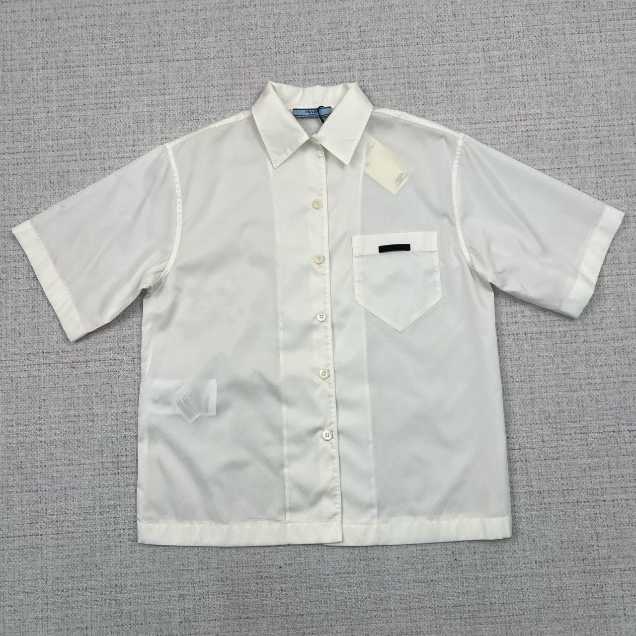 Prada PRADA Inverted Triangle Logo Recycled Nylon Shirt Size S / US 4 / IT 40 - 1 Thumbnail