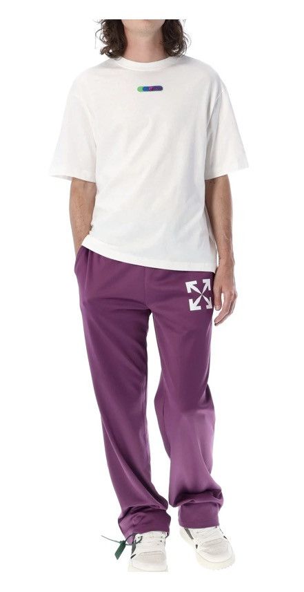 Image of Off White Arrow Track Pants Size Xxl in Purple, Men's