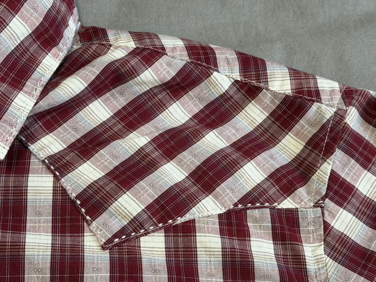 Wrangler Wrangler Western Shirt Plaid Pearl Snap Cowboy Short Sleeve Size US XXL / EU 58 / 5 - 3 Thumbnail