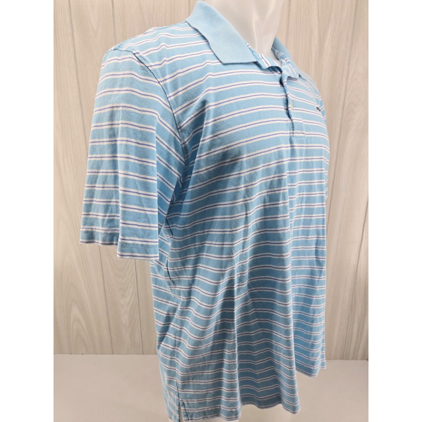 Vineyard Vines Vineyard Vines Polo Shirt Mens Size Large Blue White Striped Cotton Size US L / EU 52-54 / 3 - 5 Thumbnail