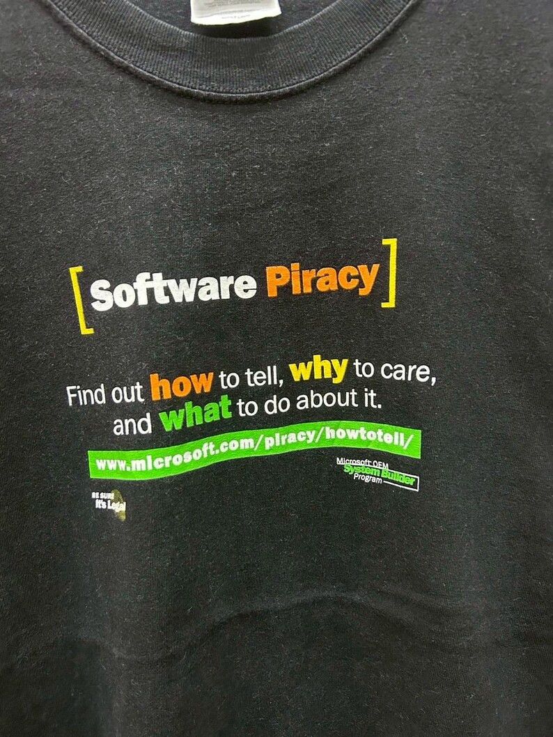 Vintage Vintage 2000s Microsoft tshirt size L Size US L / EU 52-54 / 3 - 3 Thumbnail