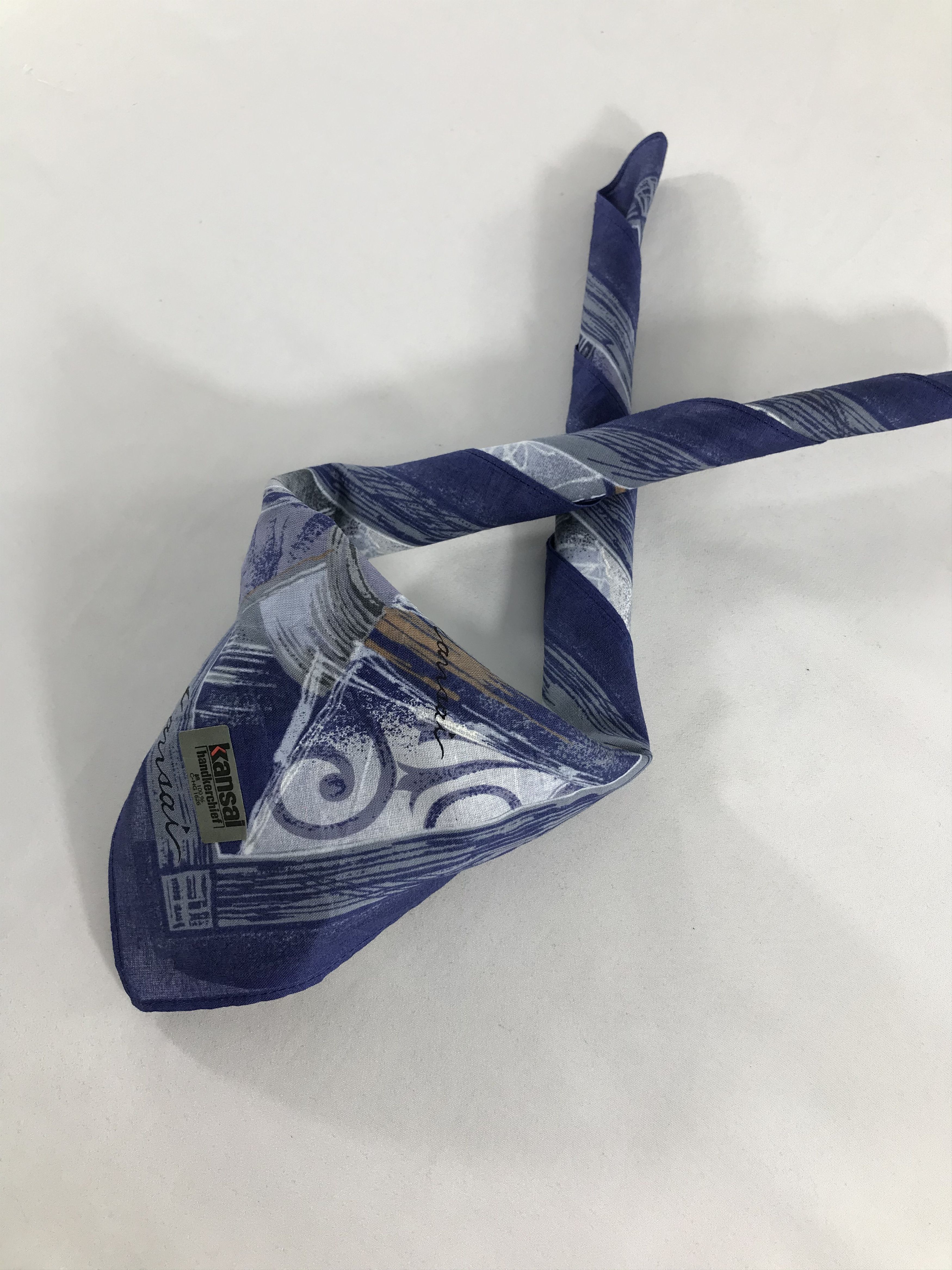 Kansai Yamamoto × Vintage Kansai Abstract Handkerchief Neckerchief Bandana SCT104 Size ONE SIZE - 2 Thumbnail