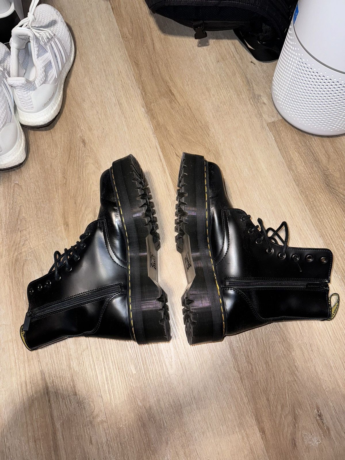 Dr. Martens Dr. Martens Black Polished Jadon Platform Boots Size US 11 / EU 44 - 5 Thumbnail