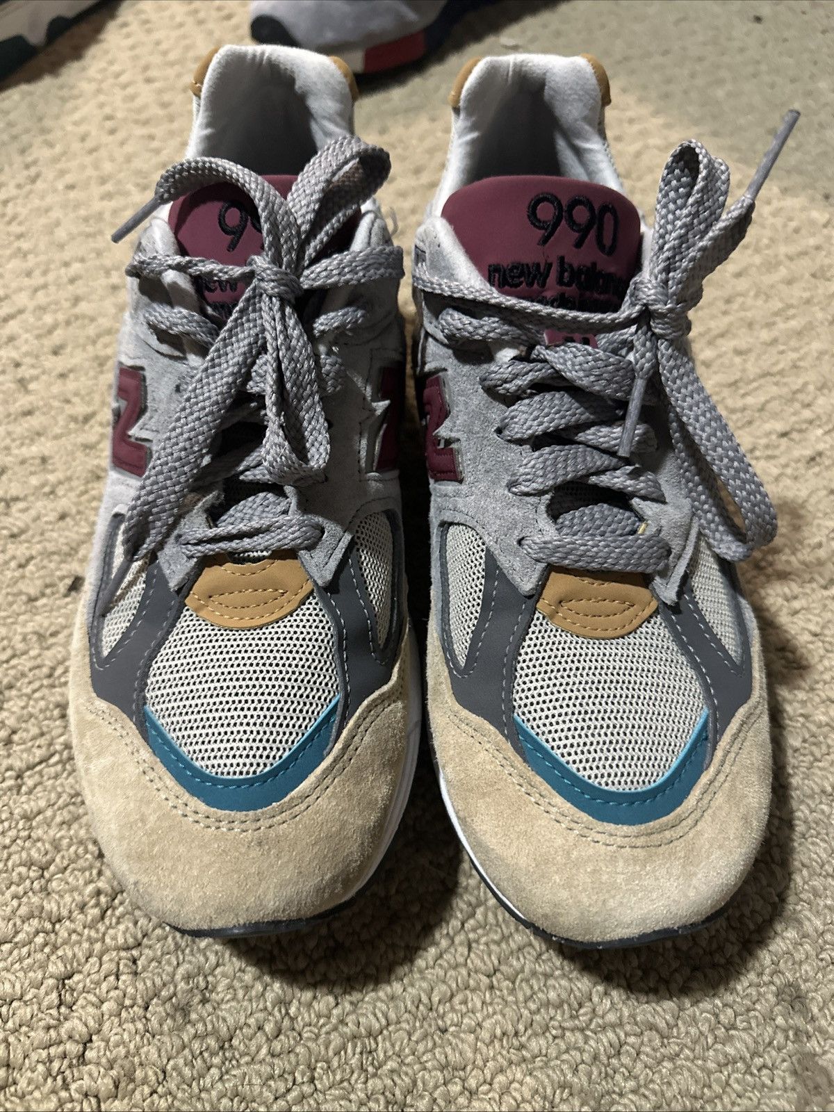 New Balance Size 8 - New Balance 990v2 Made in USA Grey Multi Size US 8 / EU 41 - 4 Thumbnail