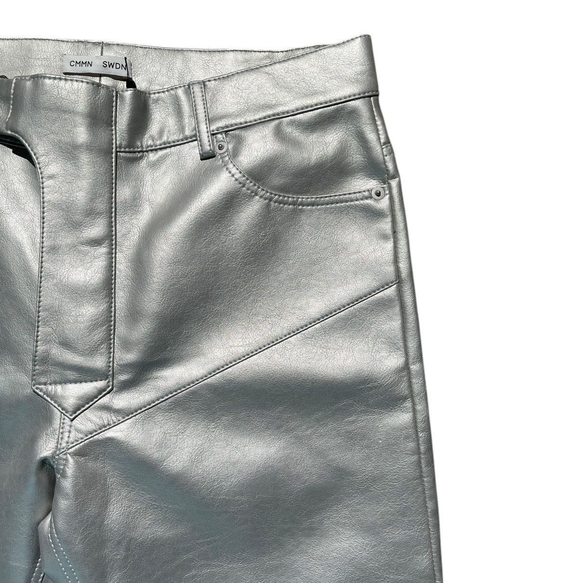 CMMN SWDN Metallic chrome moto pant Size US 34 / EU 50 - 2 Thumbnail