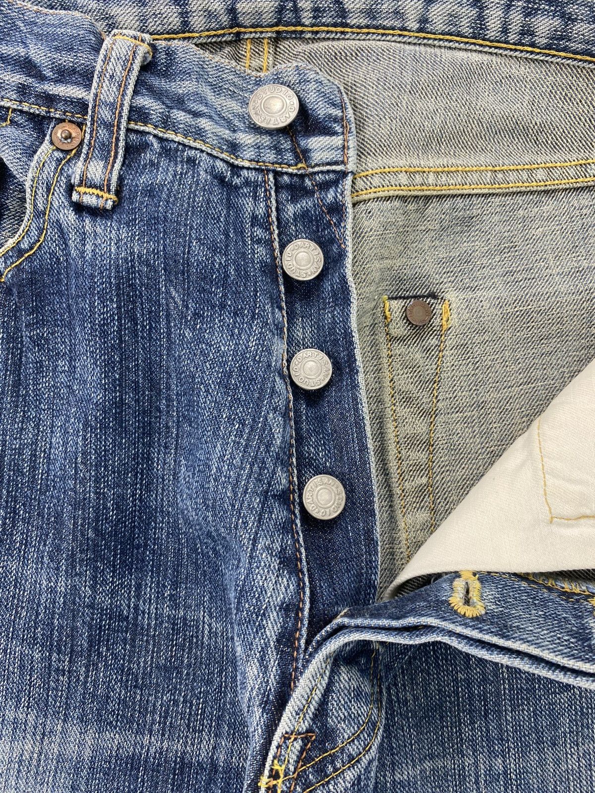 Studio D'Artisan Vintage Studio D’Artisan DP-283 Selvedge Denim Faded Jeans Size US 30 / EU 46 - 8 Thumbnail