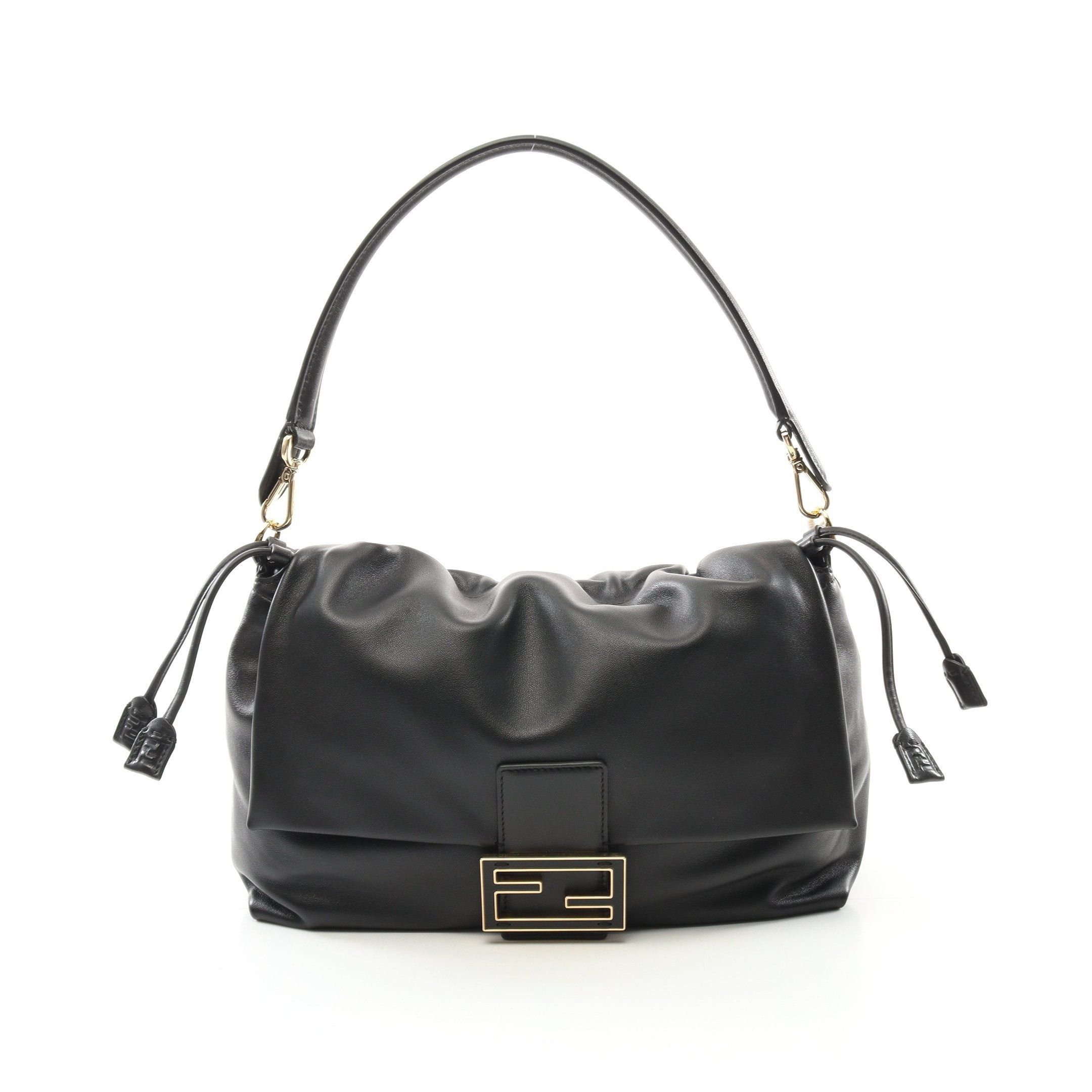 Fendi Fendi Mamma Bucket Large One Shoulder Bag Leather Black Size ONE SIZE - 1 Thumbnail