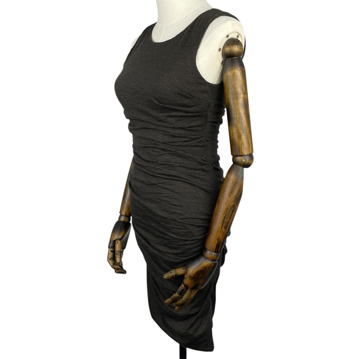 Dolce & Gabbana Dolce Gabbana Ruched Virgin Wool Dress Bodycon Midi Size S / US 4 / IT 40 - 4 Thumbnail