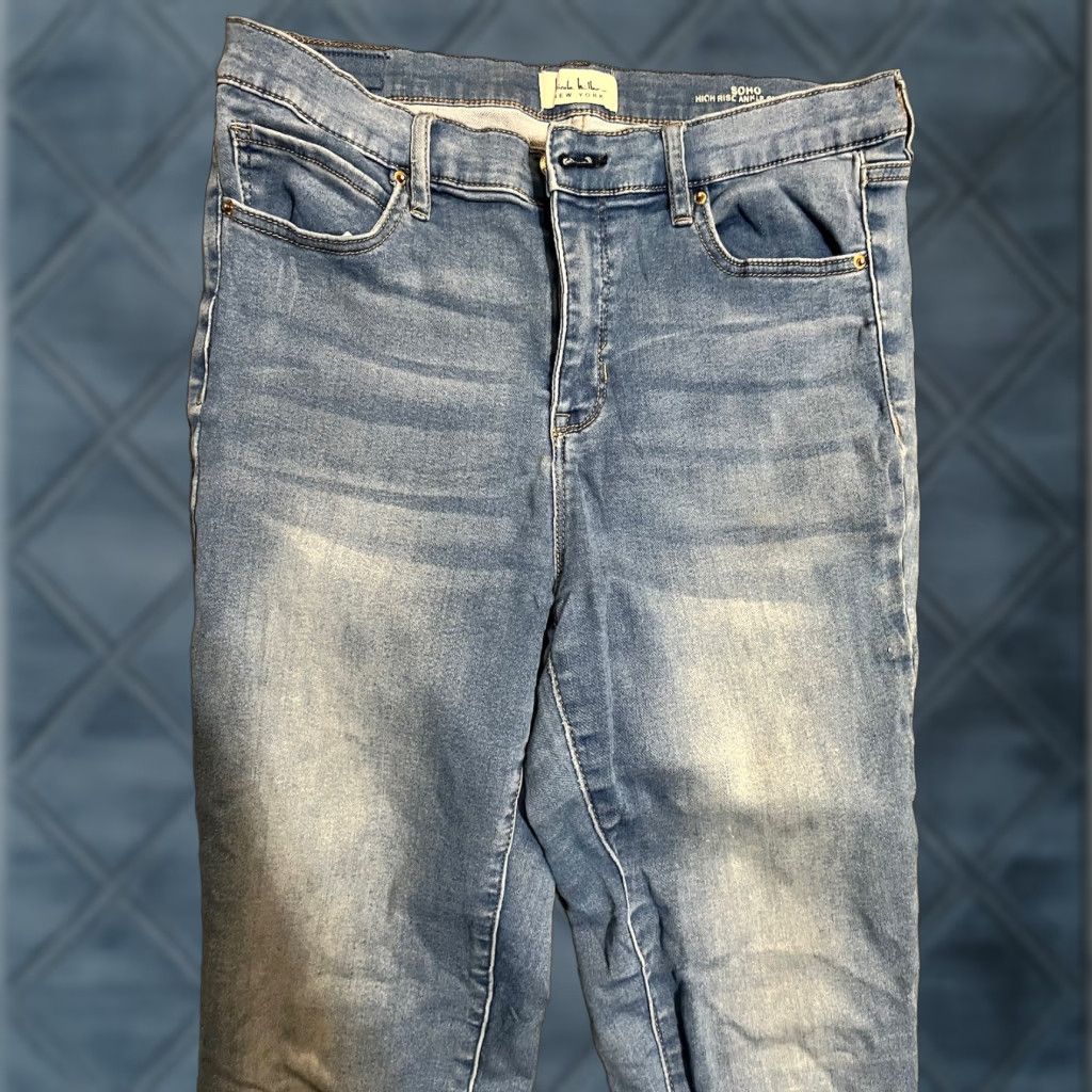 Nicole Miller Nicole Miller New York Jeans Womens 12 Blue Denim SOHO High Rise Ankle Skinny Size 34" / US 12 / IT 48 - 1 Thumbnail