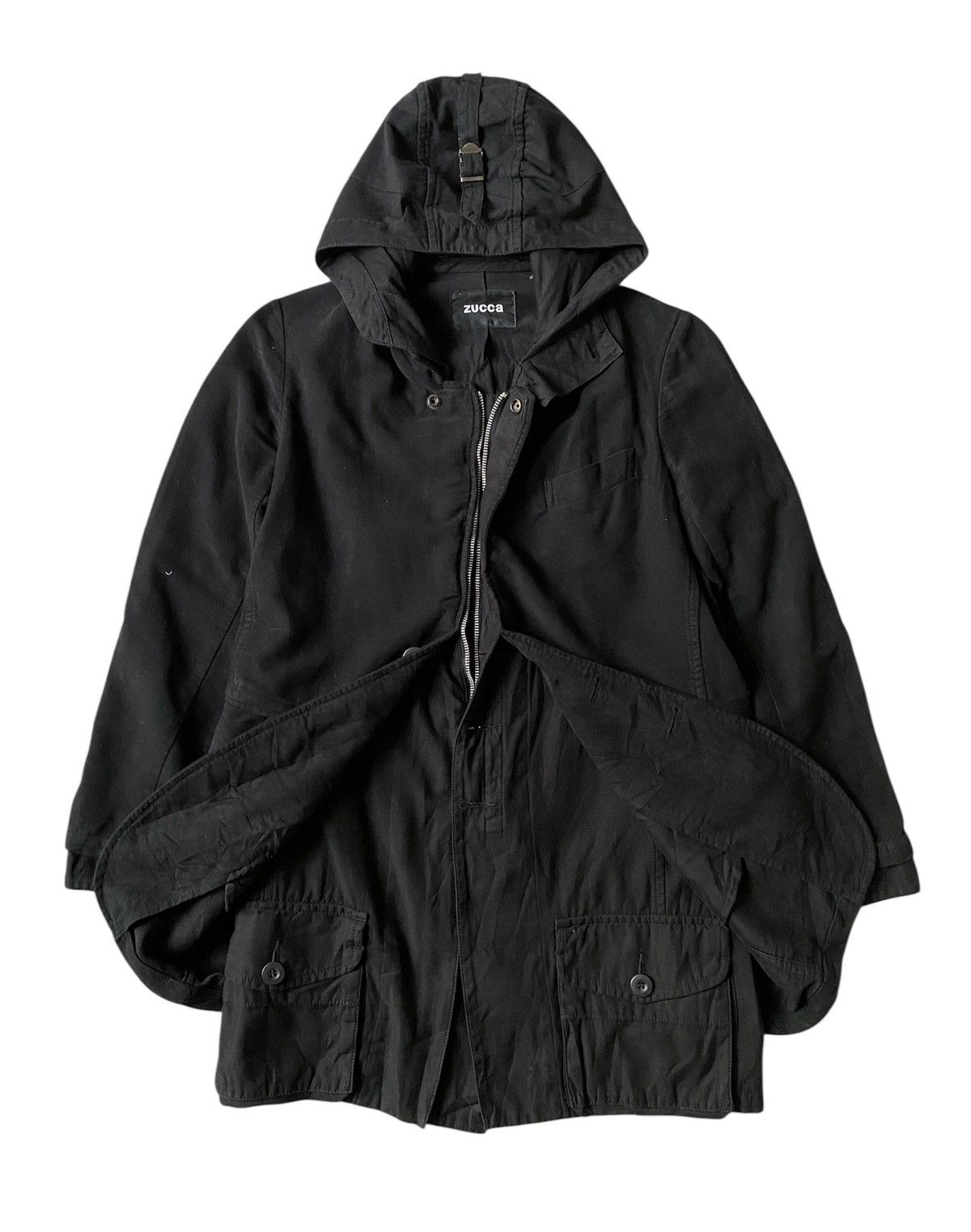 CABANE de ZUCCa Vintage Zucca Issey Miyake Double Layer Hoodie Jacket Size US S / EU 44-46 / 1 - 1 Thumbnail